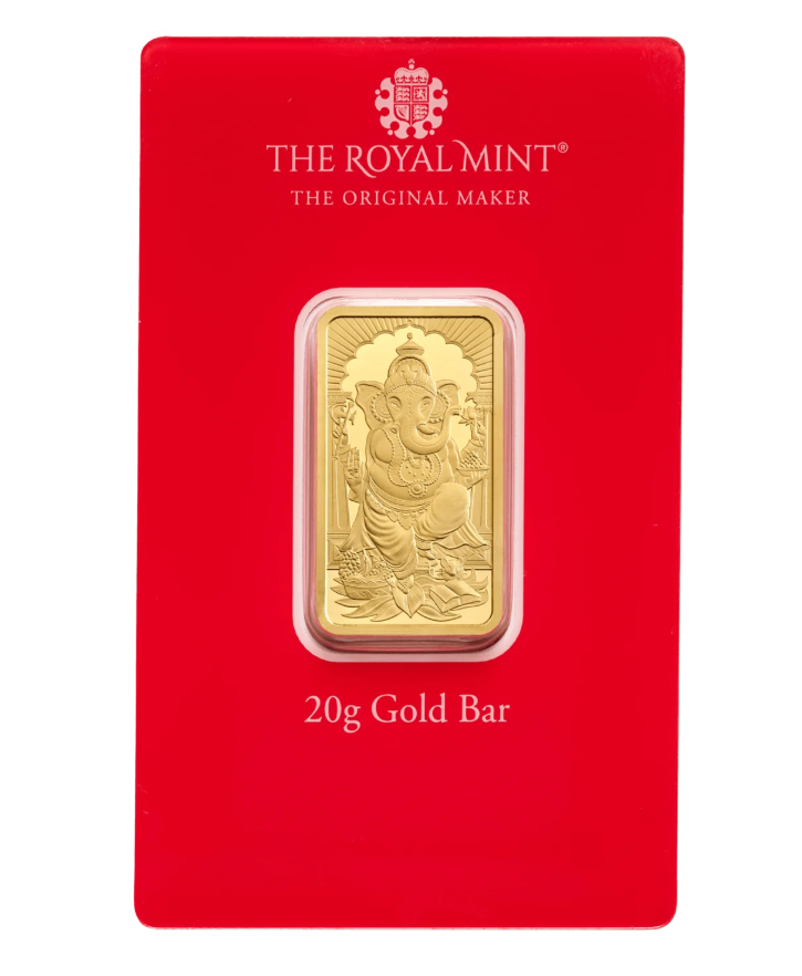 Ganesh 20g Gold Bullion Minted Bar