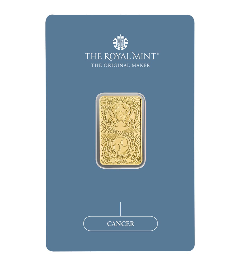 Zodiac Cancer 5g Gold Bullion Minted Bar